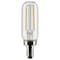 Satco 2.8 Watt T6 LED Lamp, Clear, Candelabra Base, 90 CRI, 2700K, 120 Volts S21340 - alternate 1